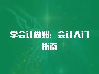 學(xué)會(huì)計(jì)做賬：會(huì)計(jì)入門指南