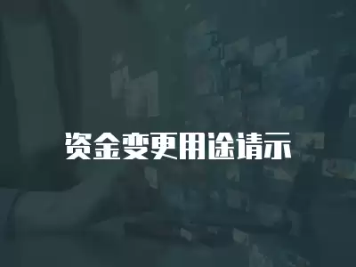 資金變更用途請(qǐng)示