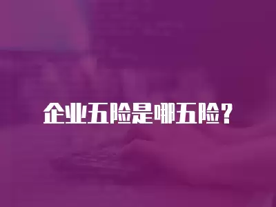 企業五險是哪五險？