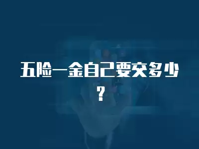 五險(xiǎn)一金自己要交多少？