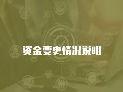 資金變更情況說明