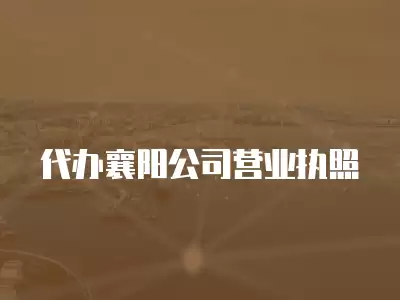 代辦襄陽公司營業執照