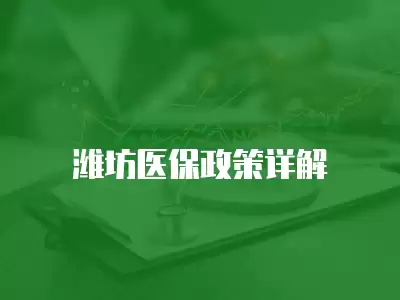 濰坊醫保政策詳解