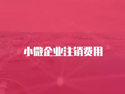 小微企業注銷費用