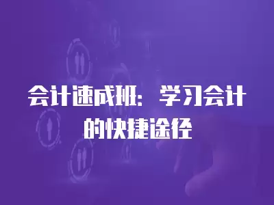 會計速成班：學習會計的快捷途徑