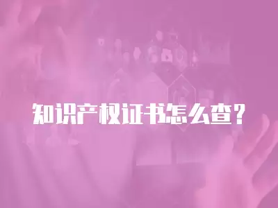 知識產權證書怎么查？