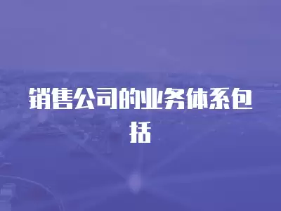 銷售公司的業務體系包括