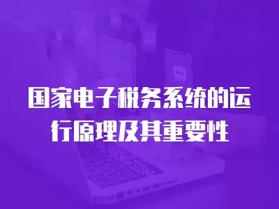 國(guó)家電子稅務(wù)系統(tǒng)的運(yùn)行原理及其重要性