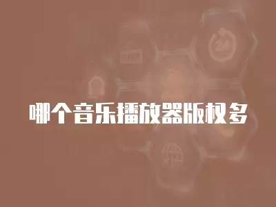 哪個音樂播放器版權(quán)多