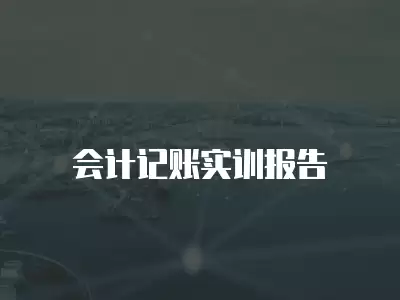 會(huì)計(jì)記賬實(shí)訓(xùn)報(bào)告