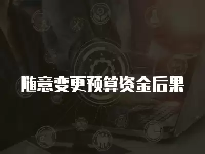 隨意變更預算資金后果