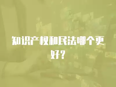 知識產權和民法哪個更好？