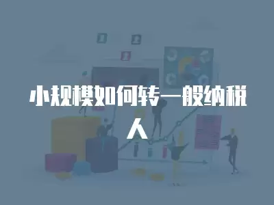 小規(guī)模如何轉(zhuǎn)一般納稅人