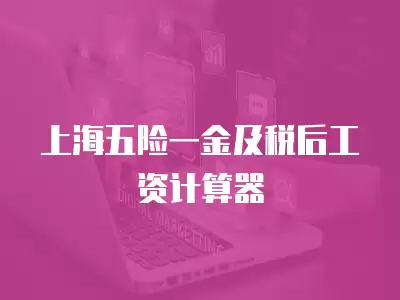 上海五險一金及稅后工資計算器