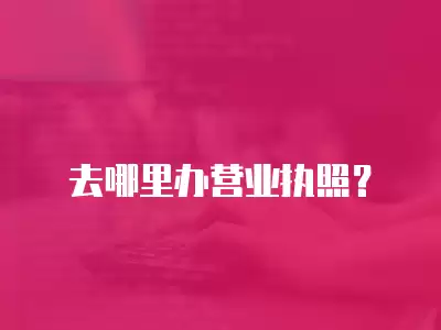 去哪里辦營(yíng)業(yè)執(zhí)照？