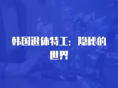 韓國退休特工：隱秘的世界