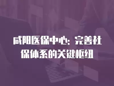 咸陽醫保中心: 完善社保體系的關鍵樞紐