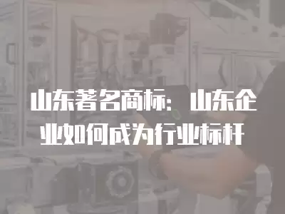 山東著名商標：山東企業如何成為行業標桿