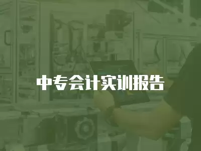 中專會計實訓報告