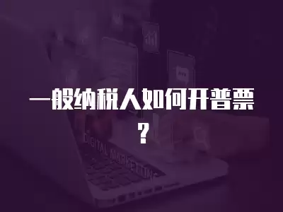 一般納稅人如何開普票？