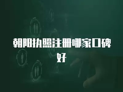 朝陽執(zhí)照注冊哪家口碑好