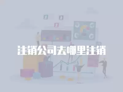 注銷公司去哪里注銷