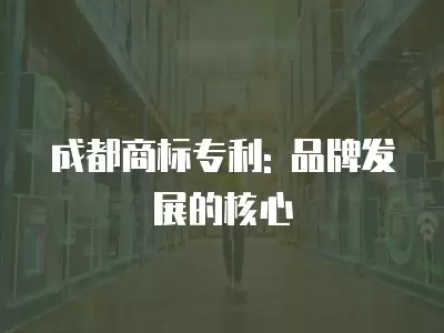 成都商標(biāo)專利: 品牌發(fā)展的核心