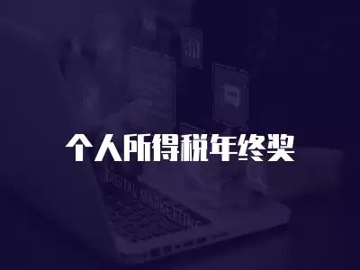 個(gè)人所得稅年終獎(jiǎng)