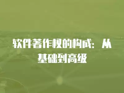 軟件著作權的構成：從基礎到高級