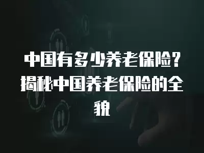 中國有多少養老保險？揭秘中國養老保險的全貌