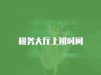 稅務(wù)大廳上班時間