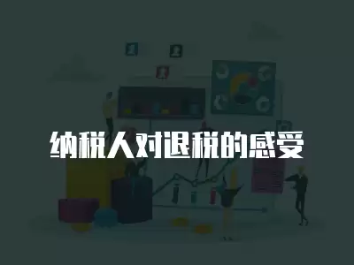 納稅人對退稅的感受