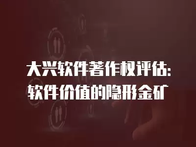 大興軟件著作權評估：軟件價值的隱形金礦