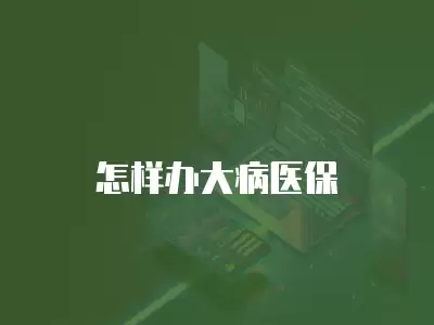 怎樣辦大病醫保