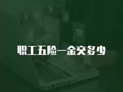 職工五險(xiǎn)一金交多少