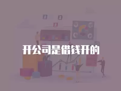 開公司是借錢開的