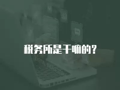 稅務所是干嘛的？