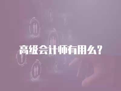 高級(jí)會(huì)計(jì)師有用么？