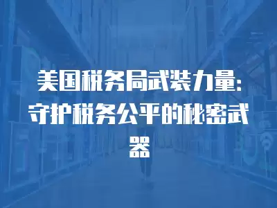 美國稅務局武裝力量：守護稅務公平的秘密武器