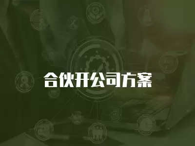 合伙開公司方案