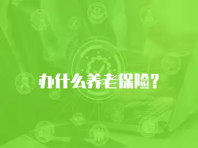 辦什么養(yǎng)老保險(xiǎn)？