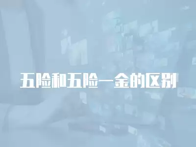 五險和五險一金的區別