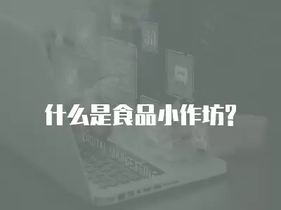 什么是食品小作坊?