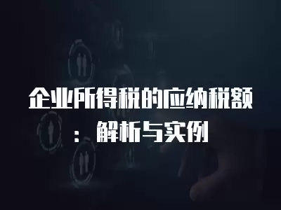 企業所得稅的應納稅額：解析與實例