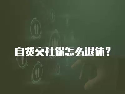 自費交社保怎么退休？