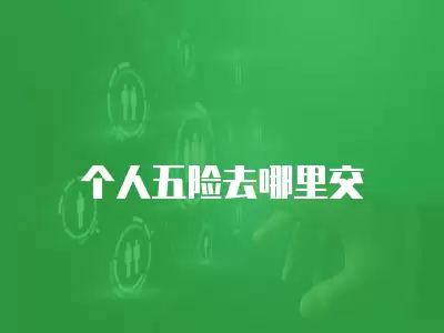 個(gè)人五險(xiǎn)去哪里交