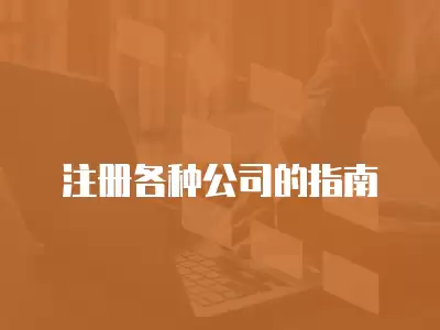 注冊各種公司的指南