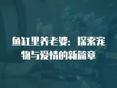 魚缸里養老婆：探索寵物與愛情的新篇章