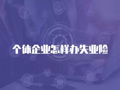 個體企業怎樣辦失業險