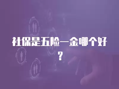 社保是五險一金哪個好？